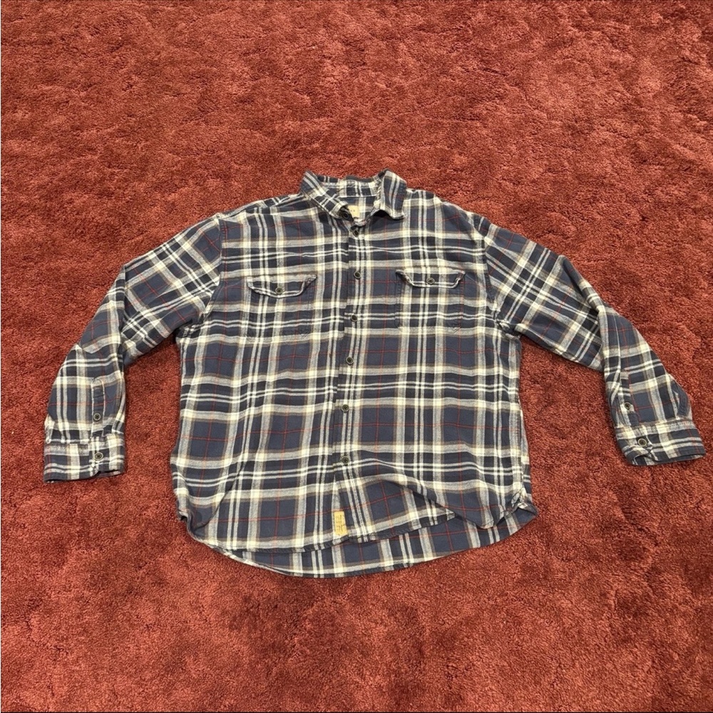Jachs Navy and White Plaid Button Down Shirt